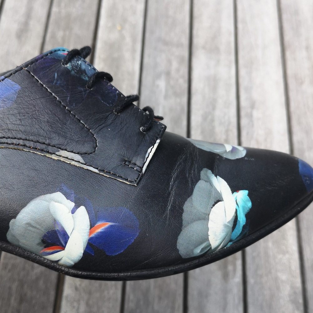 Minimarket flowered leather shoes - Picture 4 of 15
